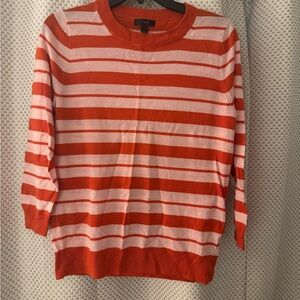 J.Crew Red and White Striped Sweater